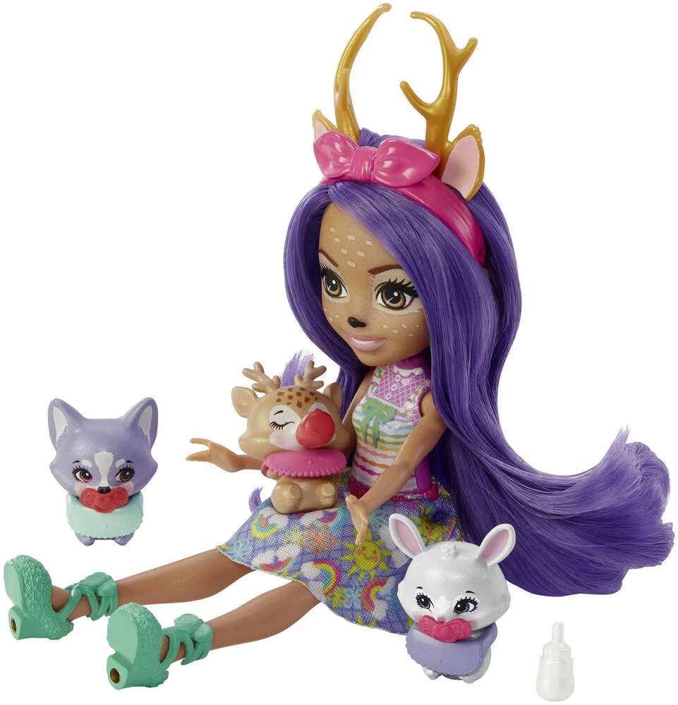 ENCHANTIMALS -MEILLEURS AMIS DES BEBES 15 CM -  POUPEE  DANESSA DEER ET SPRINI