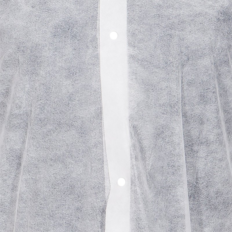 Blouses jetable en polypropylène blanche, fermeture boutons pression, homme, XL - Lot de 50