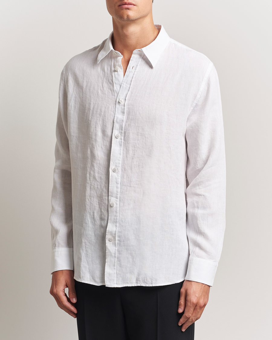 J.Lindeberg Linen Melange Shirt White