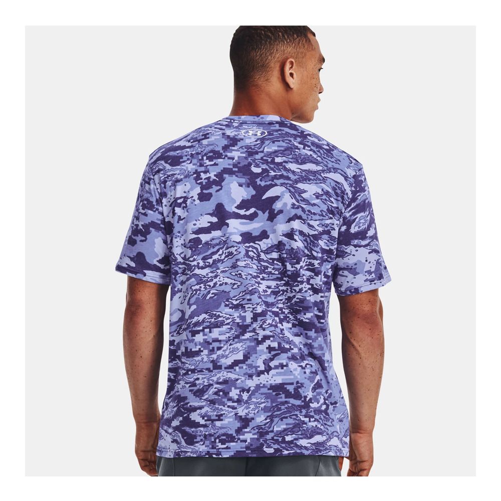 Under Armour UA ABC CAMO - Tee-shirt Homme sonar blue/white