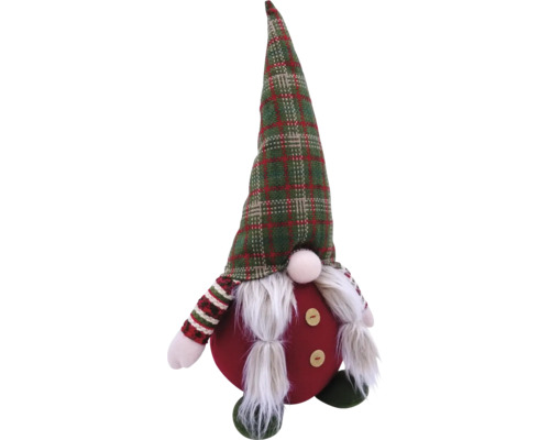 Decoratief figuur Lafiora Santa met vlechten H 44 cm