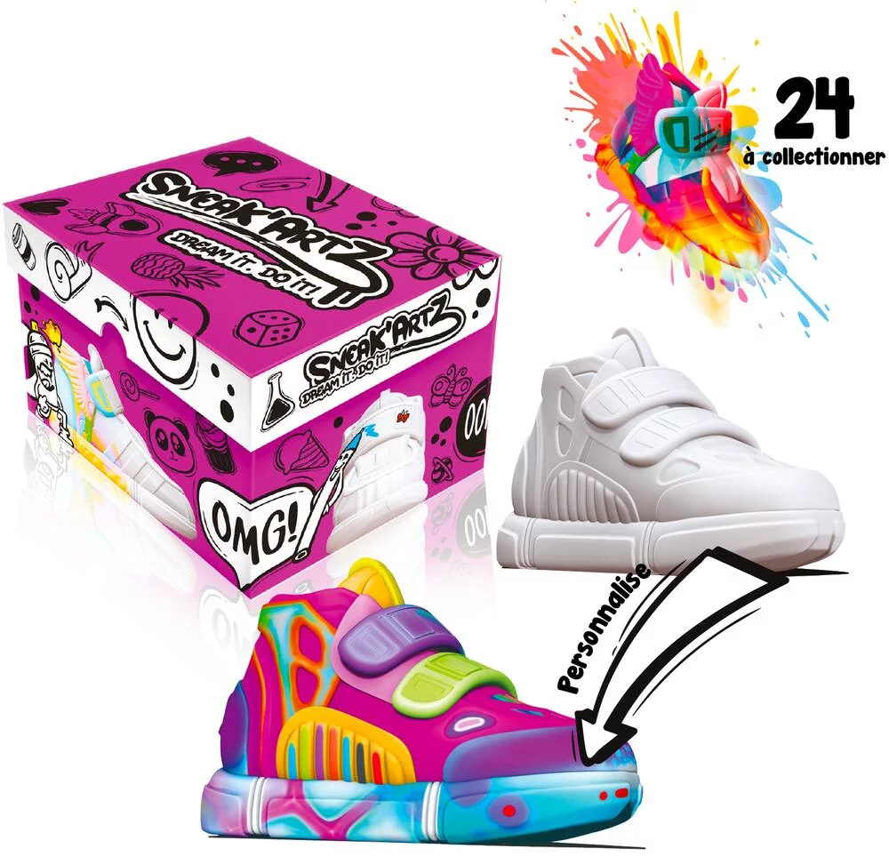 SNEAK'ARTZ SHOEBOX FUSCHIA - LOISIRS CRÉATIFS - DESIGN ET PERSONNALISE TES BASKETS