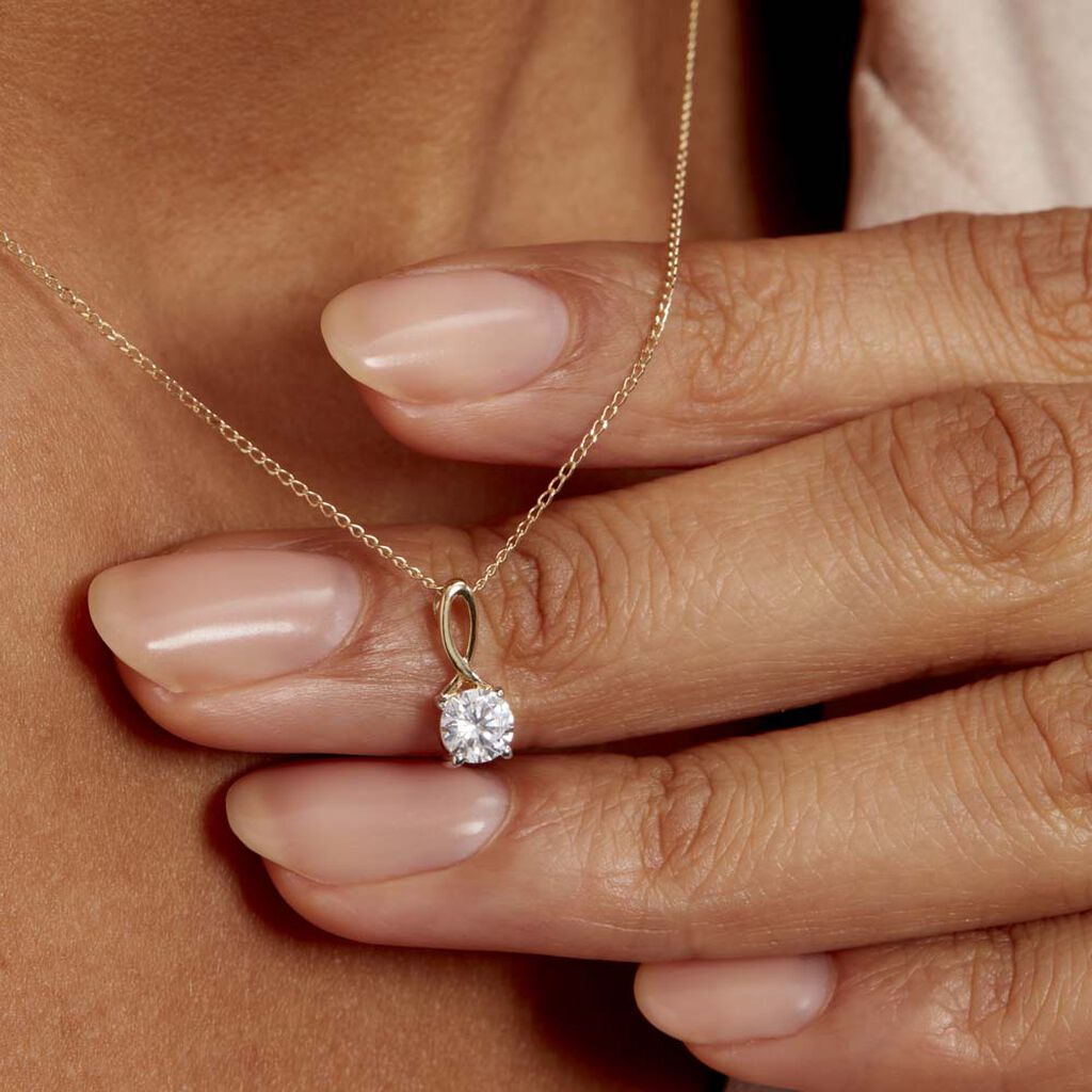 Collier Karlena Or Jaune Oxyde De Zirconium