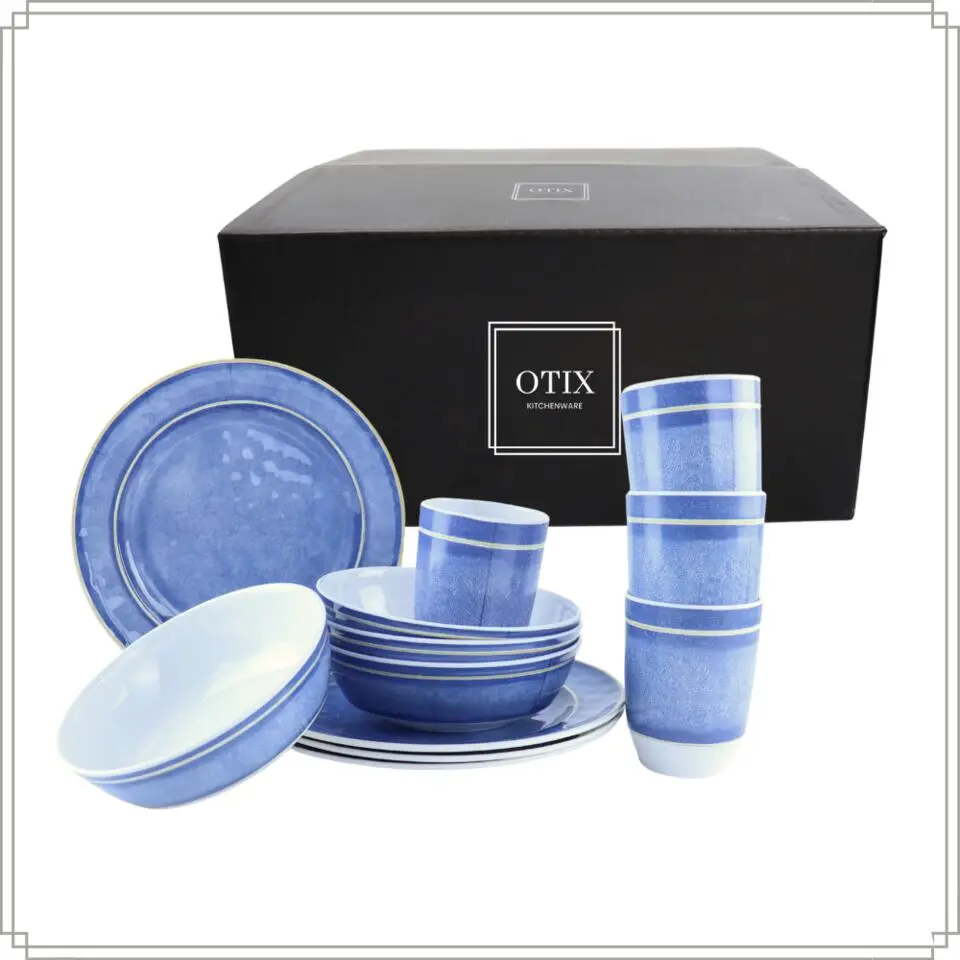OTIX Serviessets 12 Delig Navara - Blauw