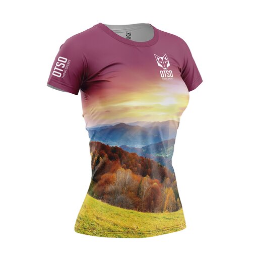 Camiseta de manga curta para o outono