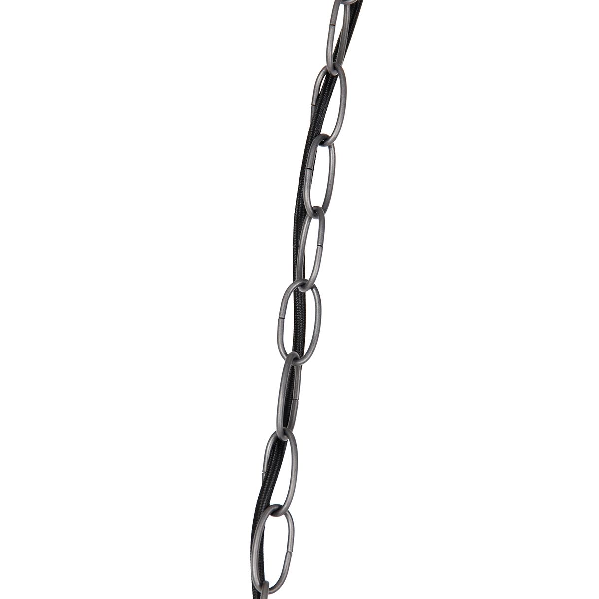 Industriële hanglamp donkergrijs met hout 34 cm - Arthur