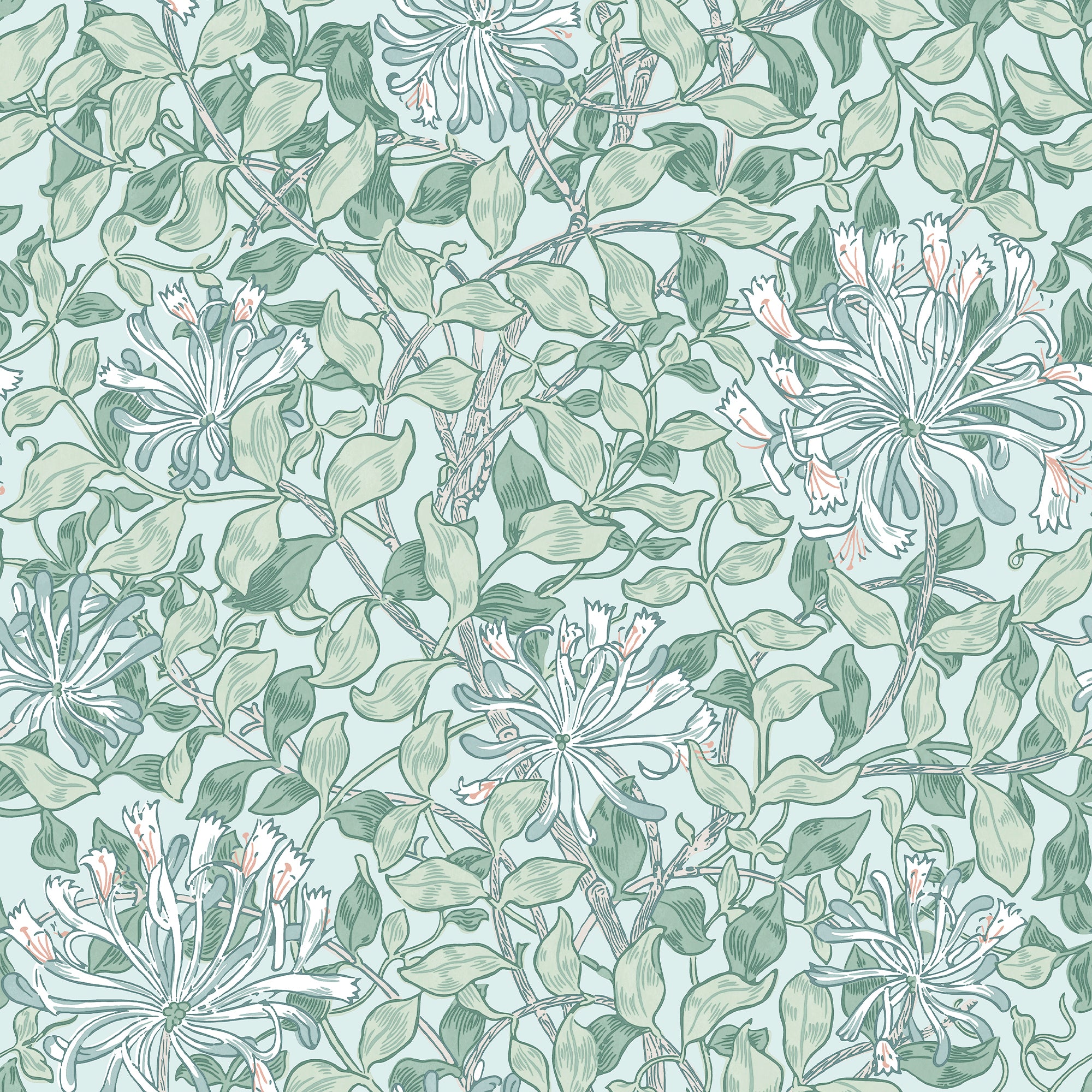 William Morris at Home Vliesbehang - Honeysuckle Breeze - 1000x52