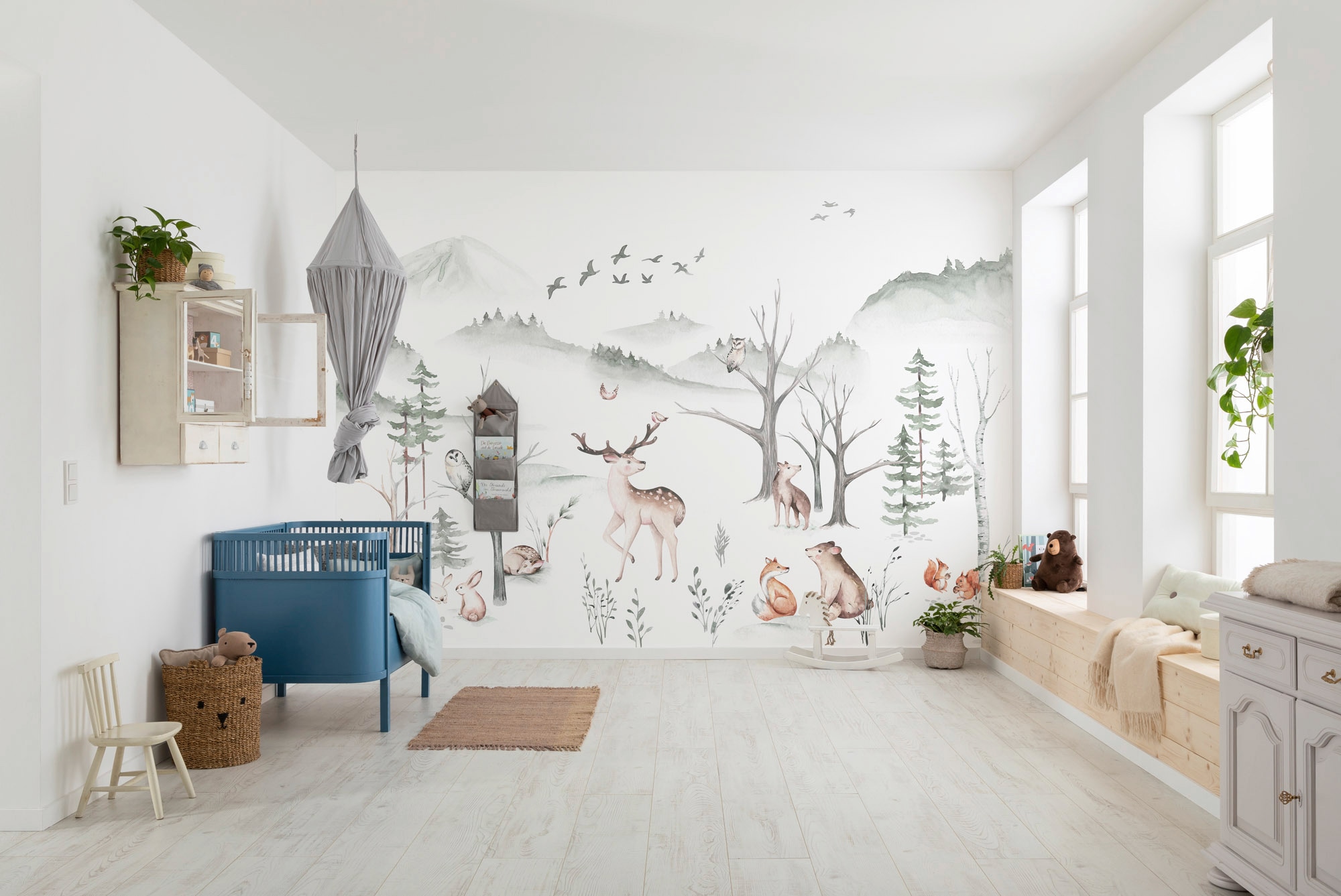Komar Vliestapete »Digitaldruck Vlies -  Cozy Woods - Grösse 400 x 280 cm« bedruckt glatt Kinderzimmer