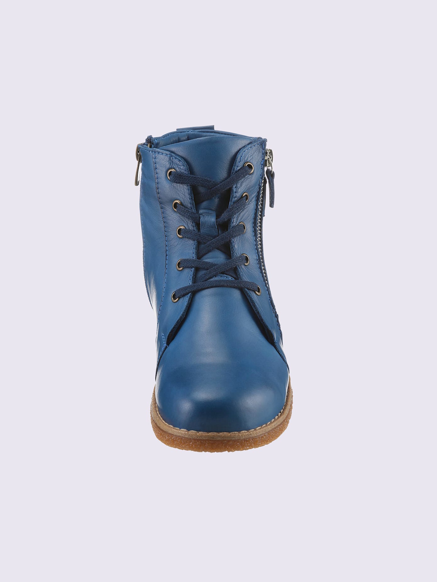 Bottines à lacets cuir nappa de vache