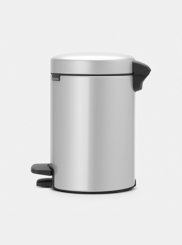 NewIcon Pedaalemmer, 3 liter, kunststof binnenemmer - Metallic Grey