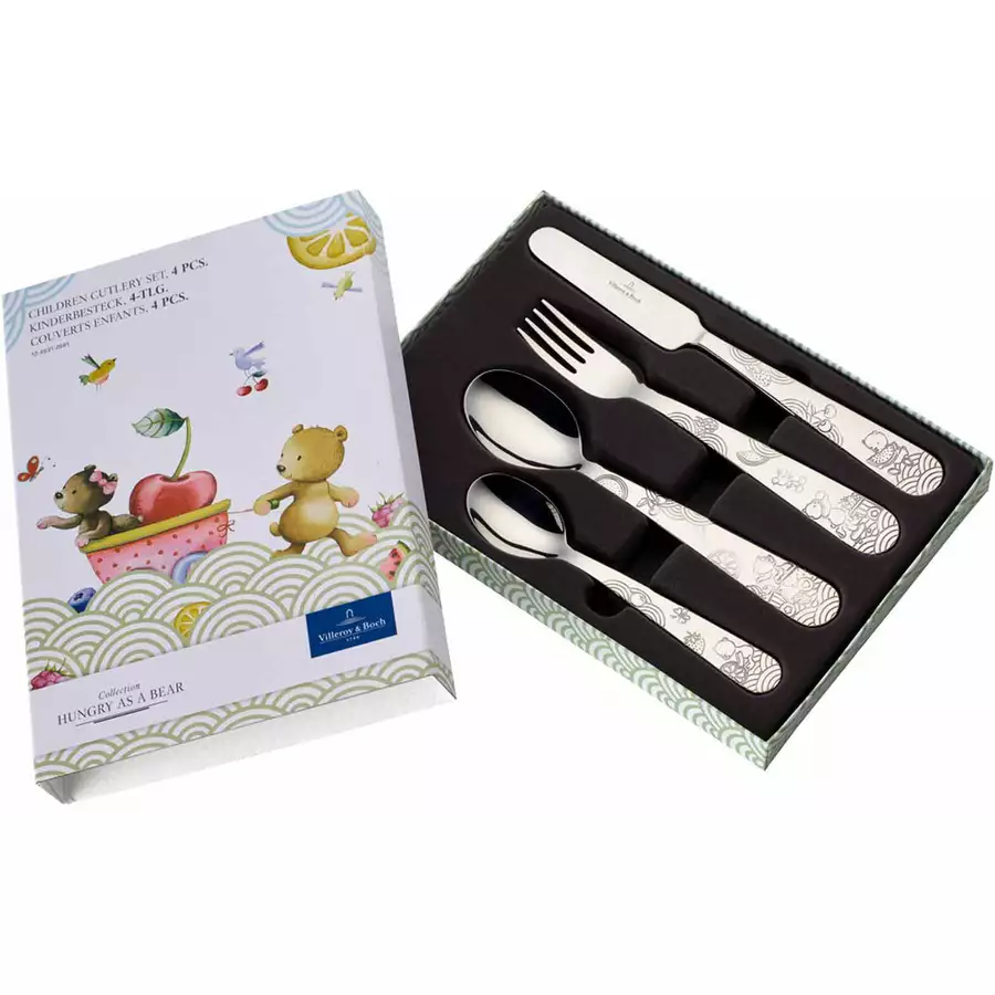 Villeroy & Boch Kinderbesteck Hungry as a Bear 4er Set silber