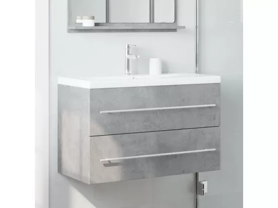 Armoire de lavabo chêne artisanal 80x38,5x48 cm bois ingénierie
