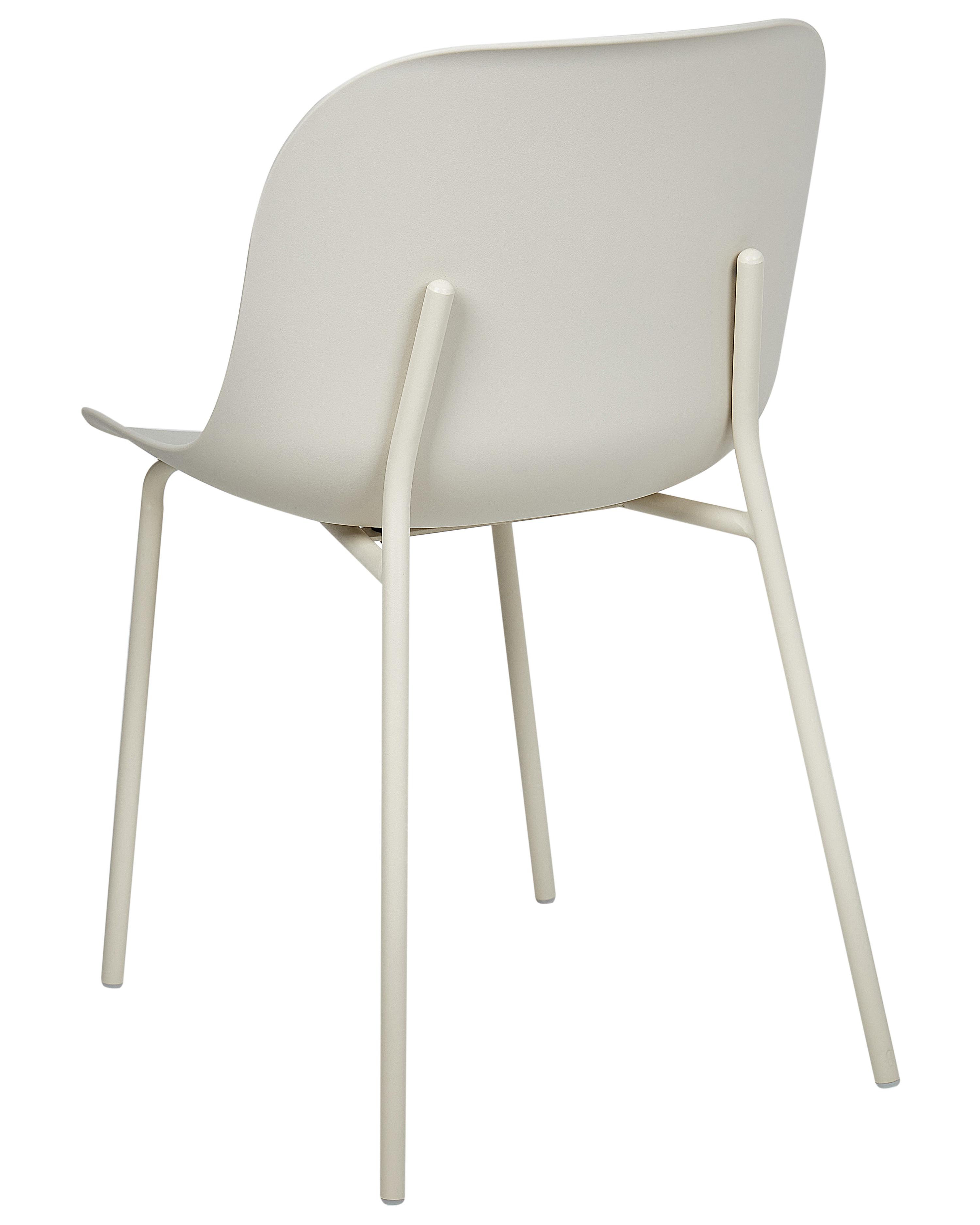 Set van 2 eetkamerstoelen BELOIT Lichtbeige
