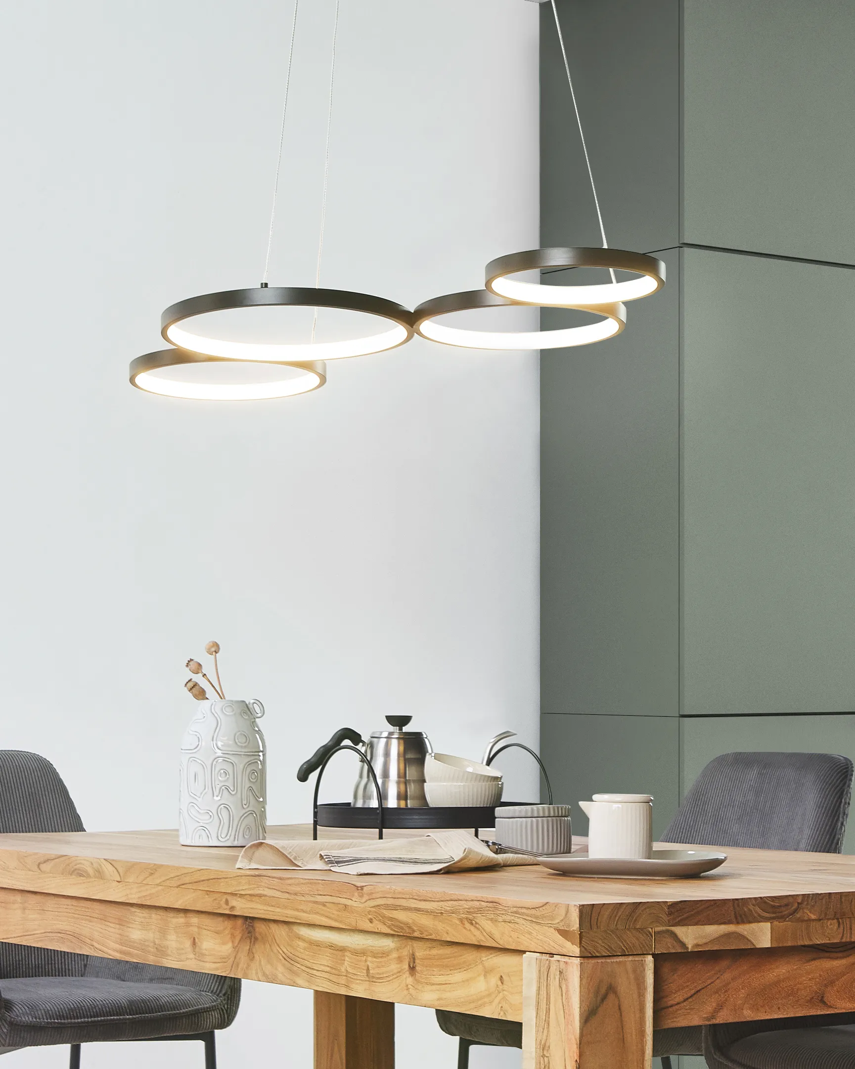 LED hanglamp PIBOR Metaal Zwart