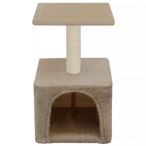 Poste arranhador bege para gatos