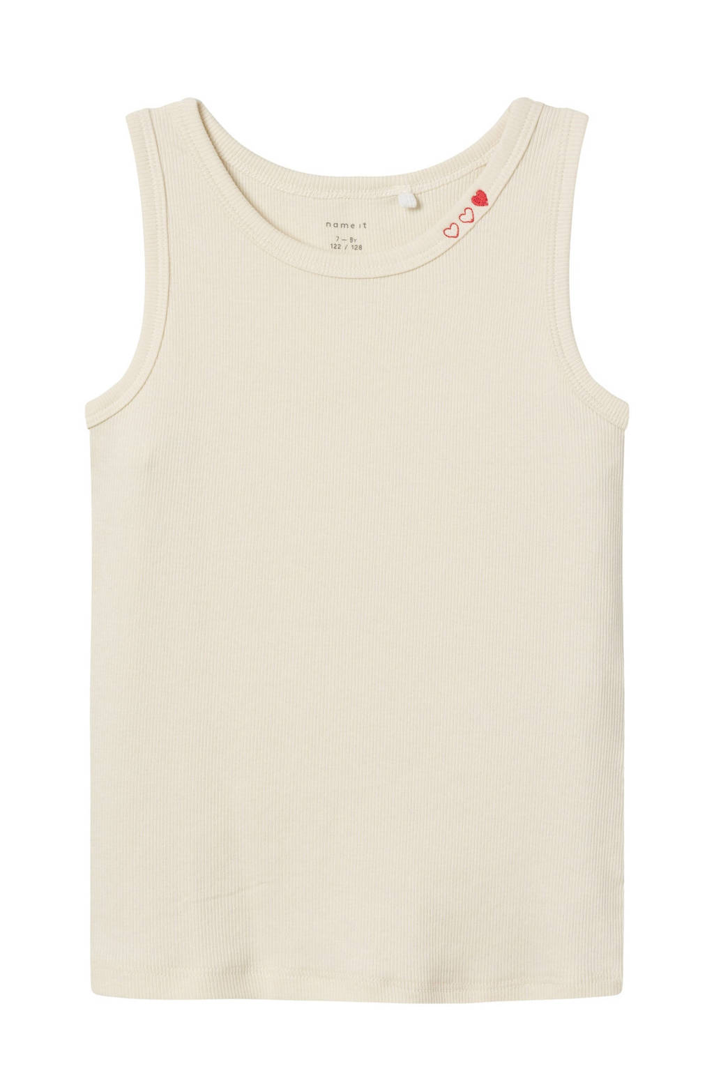 NAME IT top NKFFRISKE met hartjes beige