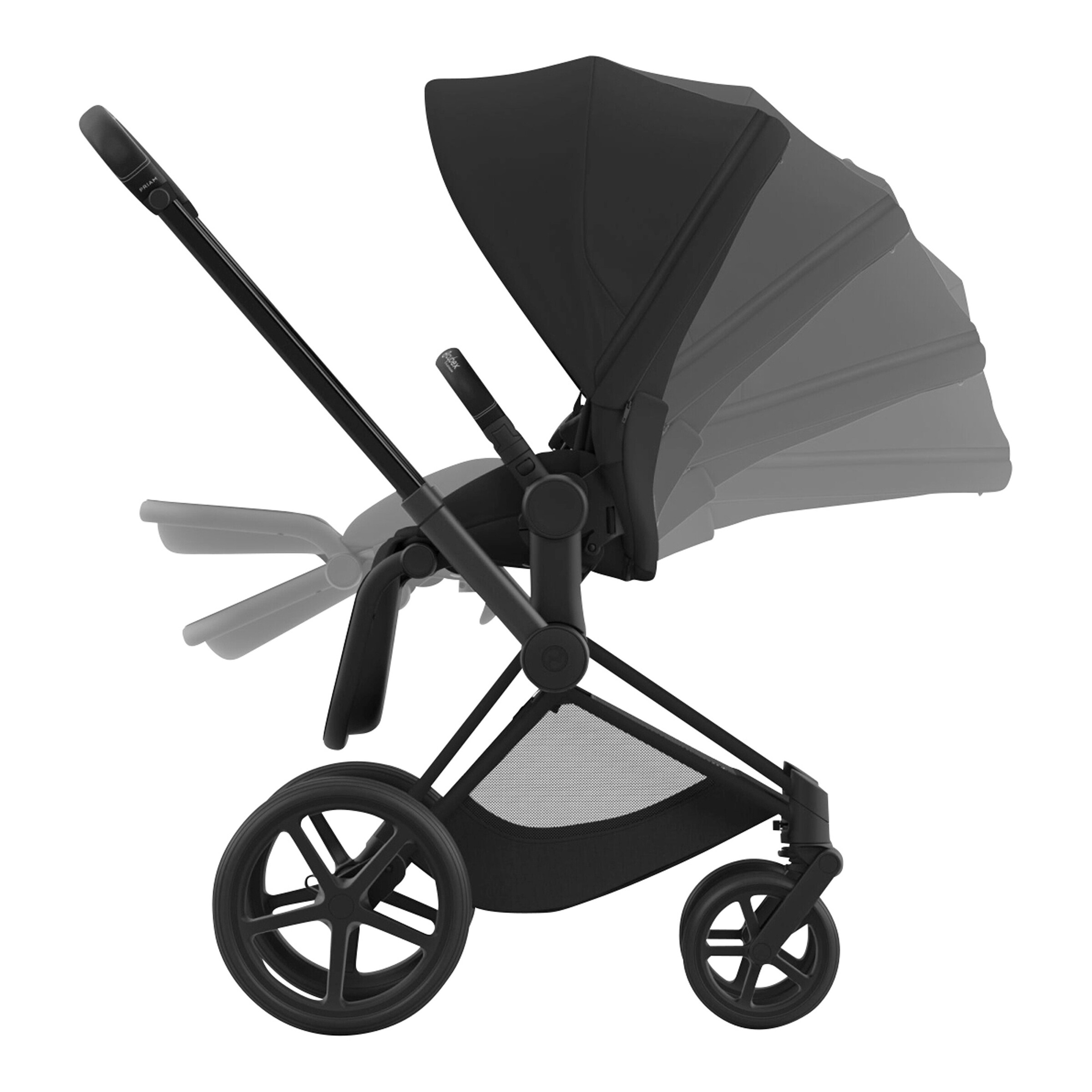 Cybex - PLATINUM Kombikinderwagen PRIAM Trio-Set inkl. Babyschale Cloud T i-Size matt black / sepia black