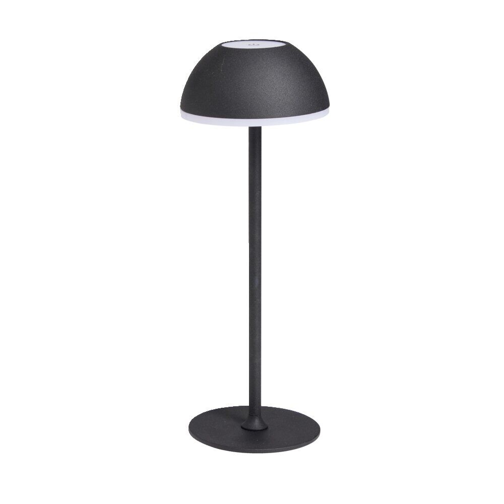 Lampe à poser sans fil tactile et rechargeable USB 3 nuances H37cm noir