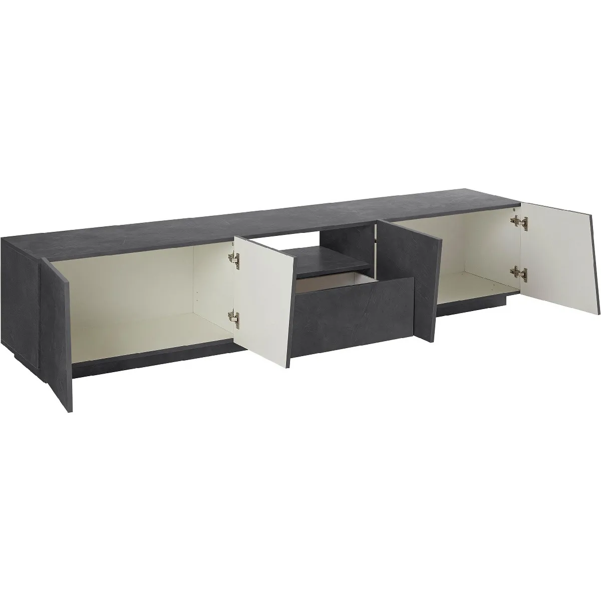 ALTER Meuble TV de Salon - Gris Ardoise