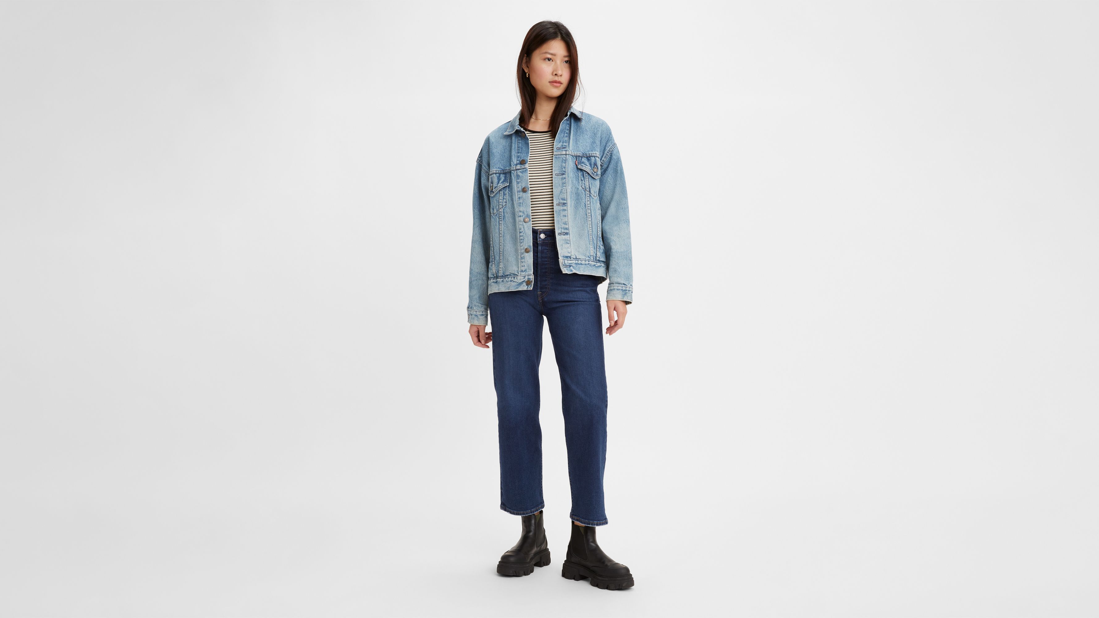 Jean Ribcage Droit Cheville - Winter Evening - Bleu