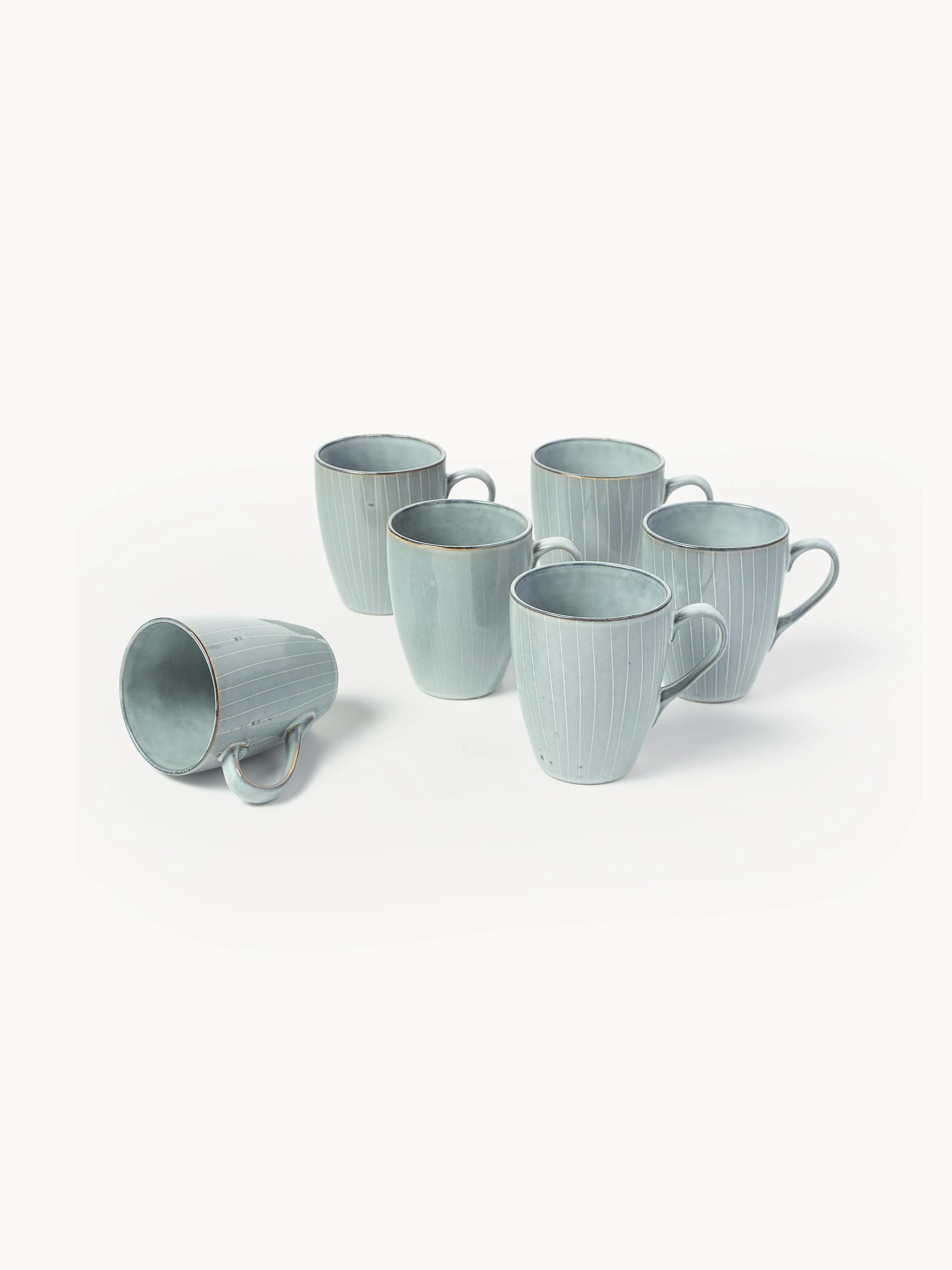 Handgemaakte mokken Nordic Sea, 400 ml, 6 stuks