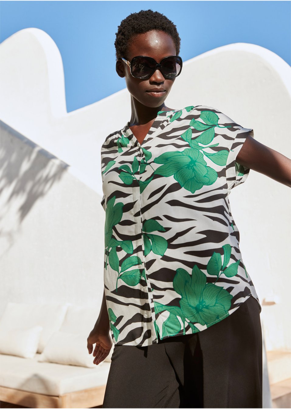 Blouse imprimée en viscose