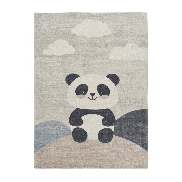 Kinderkamer vloerkleed - Balou Panda Zwart/Wit | Speels & Duurzaam