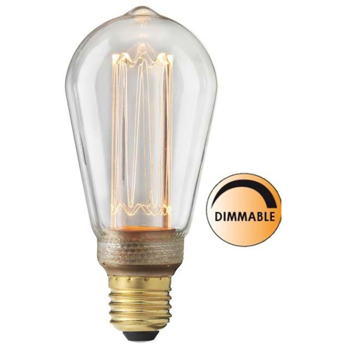 Lyspære Laser LED Filament Dimbar Klar Uniterm E27