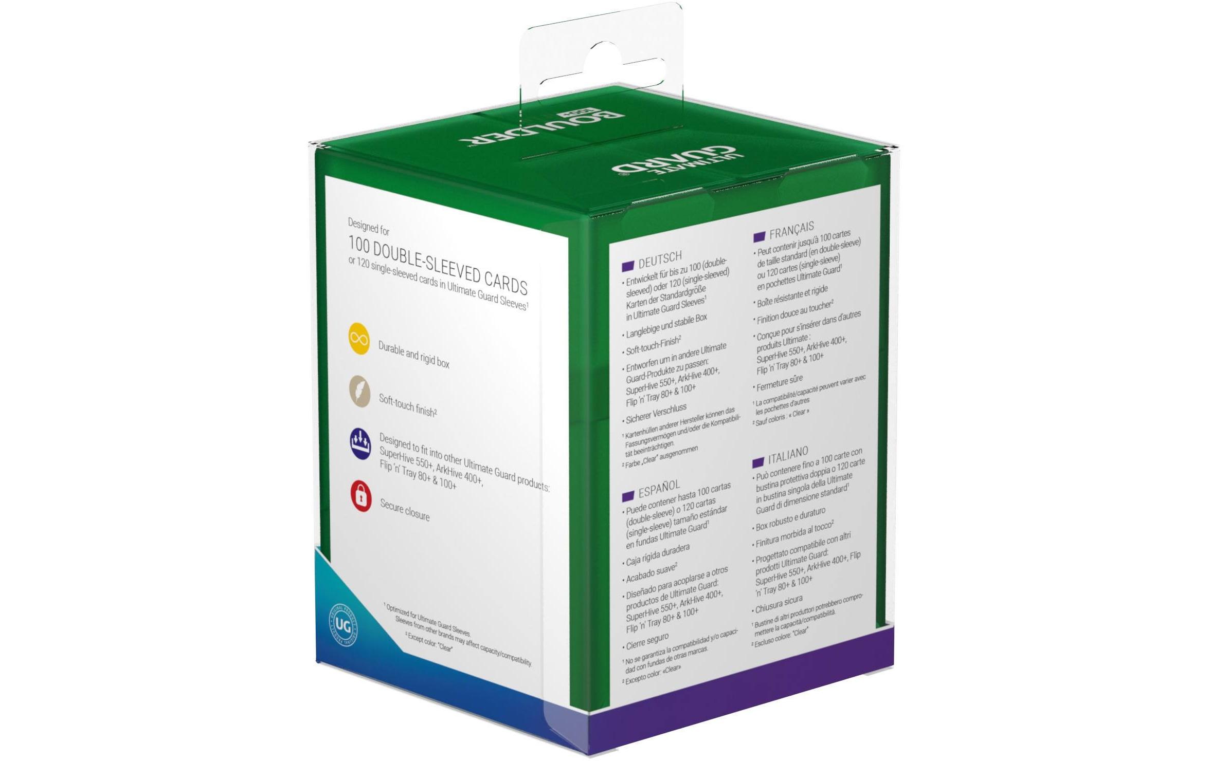 Kartenbox Boulder Deck Case Standardgrösse 100+ EmeraldHandliche und feste Kartenbox mit Soft-Touch-Oberfläche