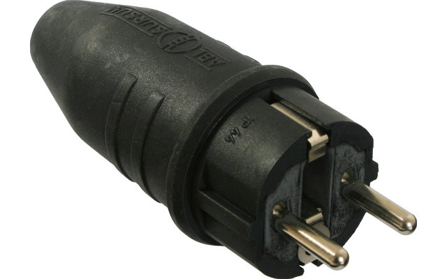 Schutzkontakt-Stecker Vollgummi