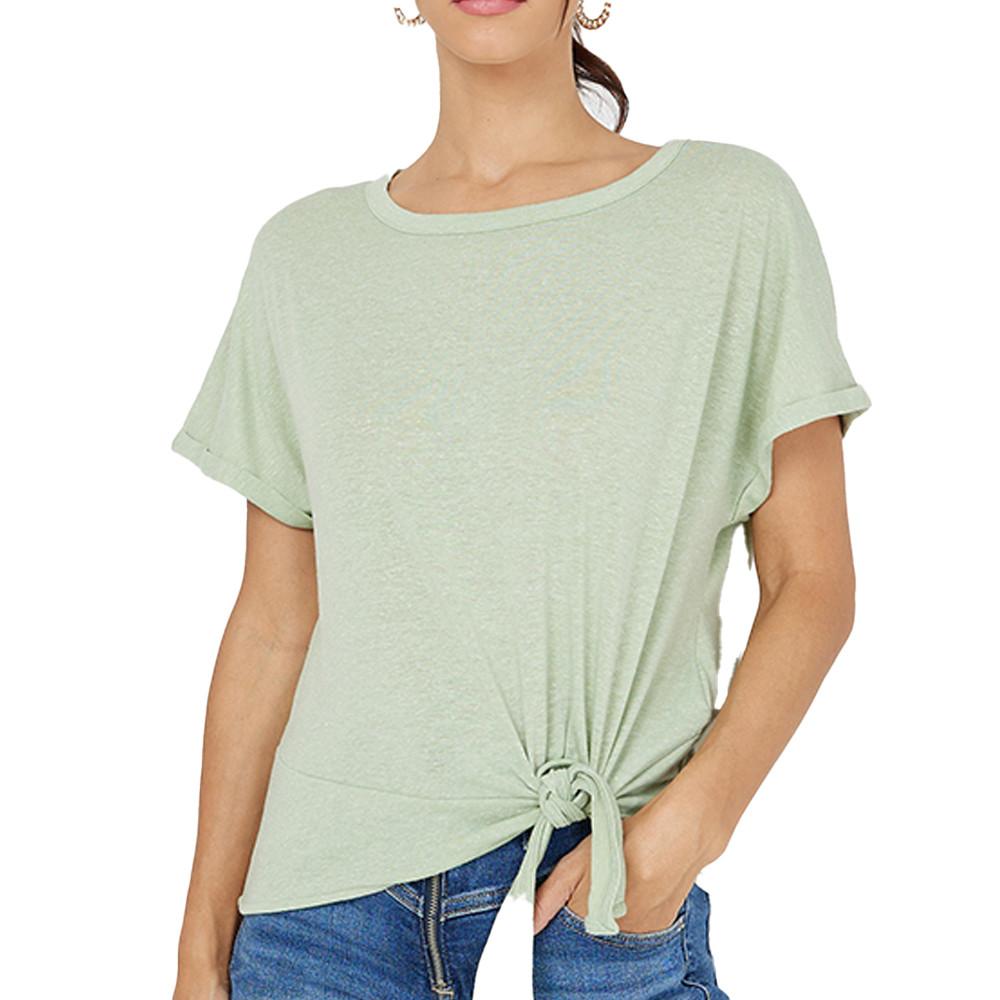 Vero Moda T-Shirt Vert Clair Femme Vero Moda Marijune