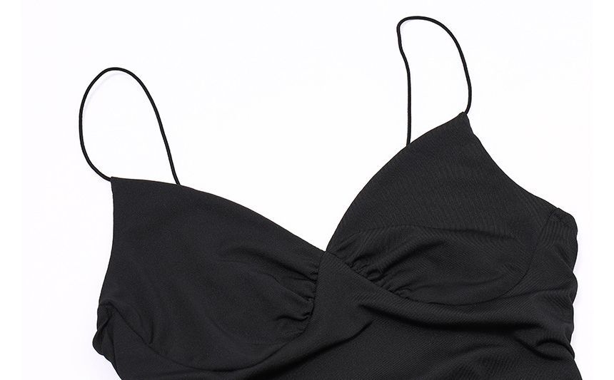 Bulgaris - Mini bodycon-jurk met spaghettibandjes en ruches