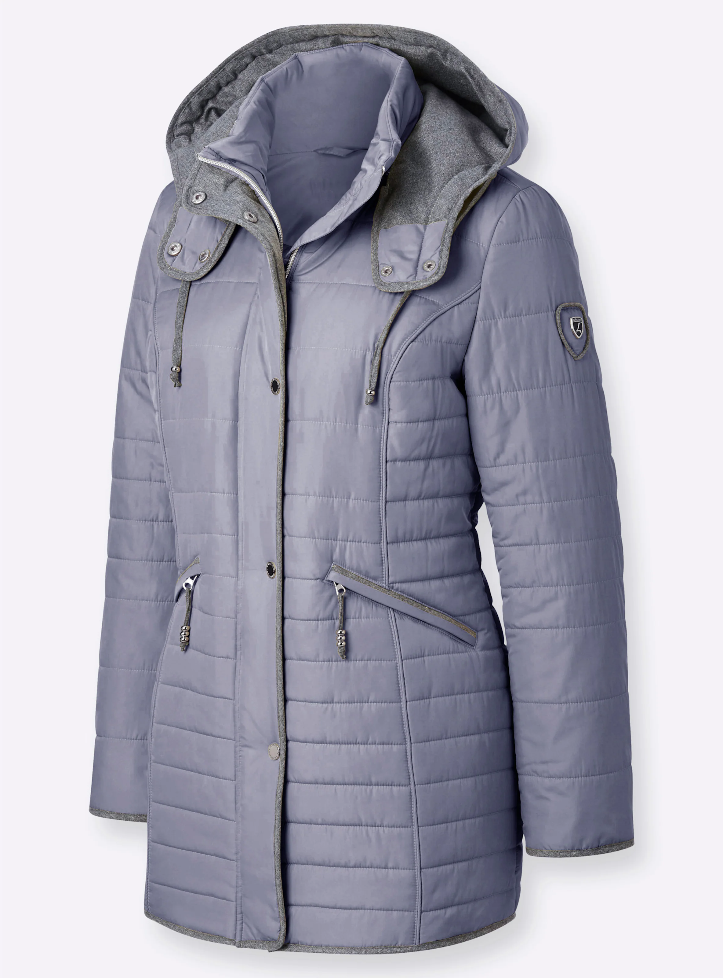 Steppjacke in taubenblau
