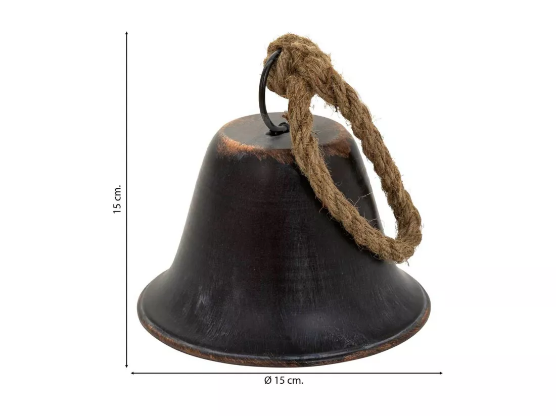 Cloche de décoration en métal marron 15x15x15h