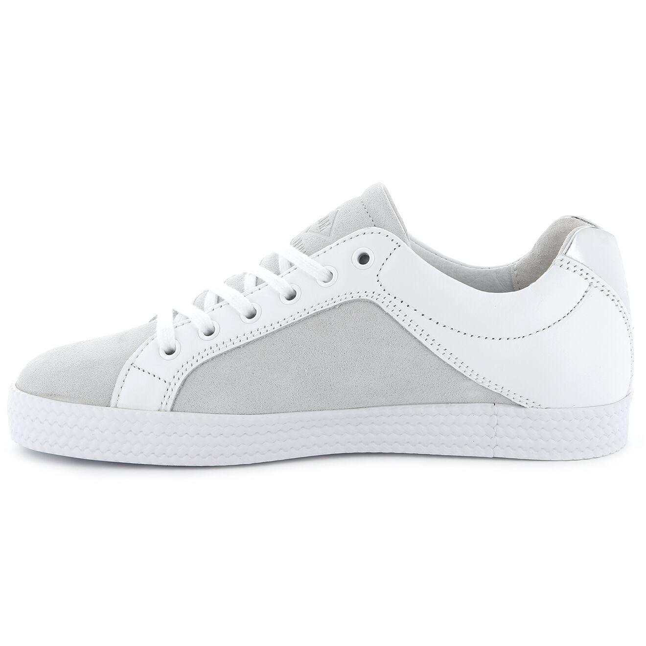 Palladium Baskets basses en Cuir Kalexia bimatières écrues