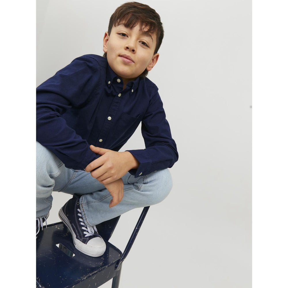 Køb Jack & Jones Junior Navy Blazer Jjeoxford Skjorte L/S Noos Jnr
