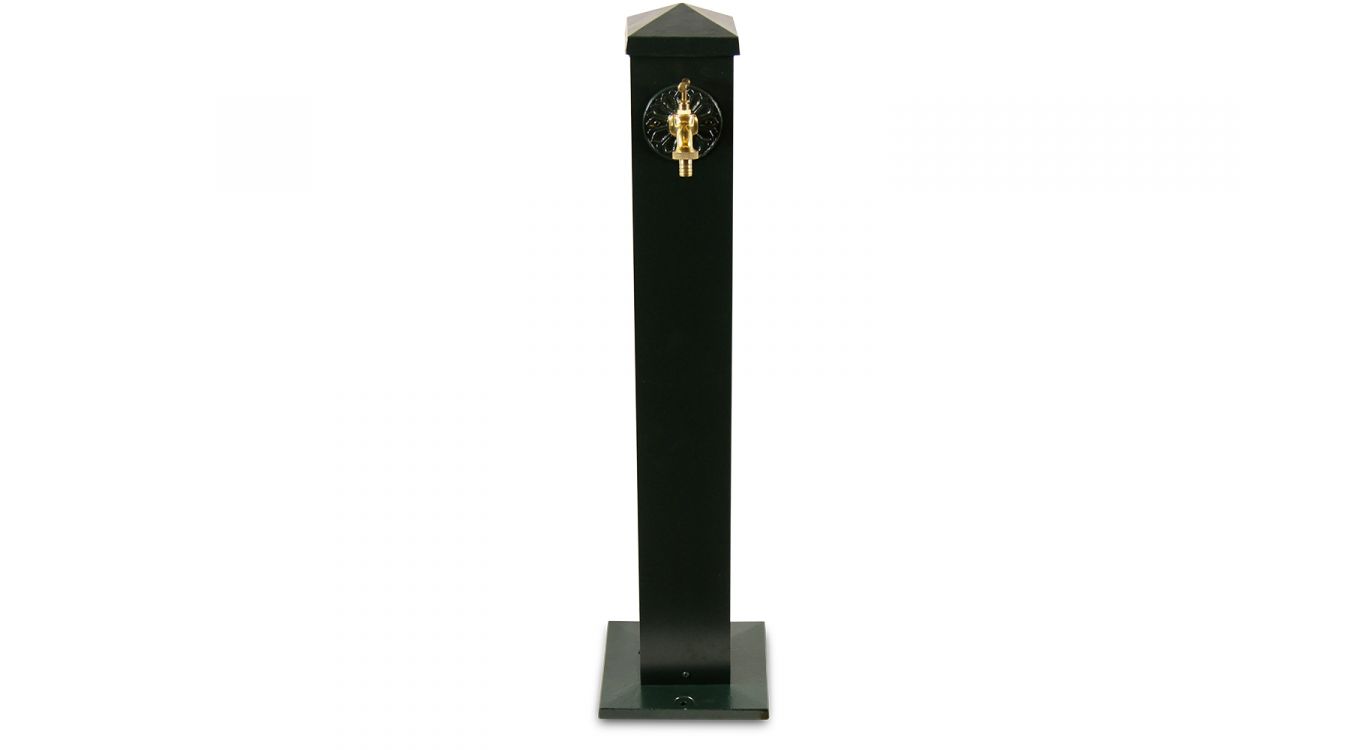 Fontaine de jardin aluminium vert 22.5x22.5x91cm