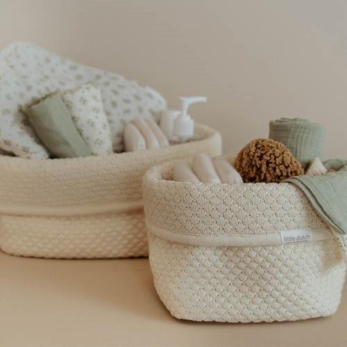Commodemandje groot gebreid Pure Soft White kopen? | Little Dutch