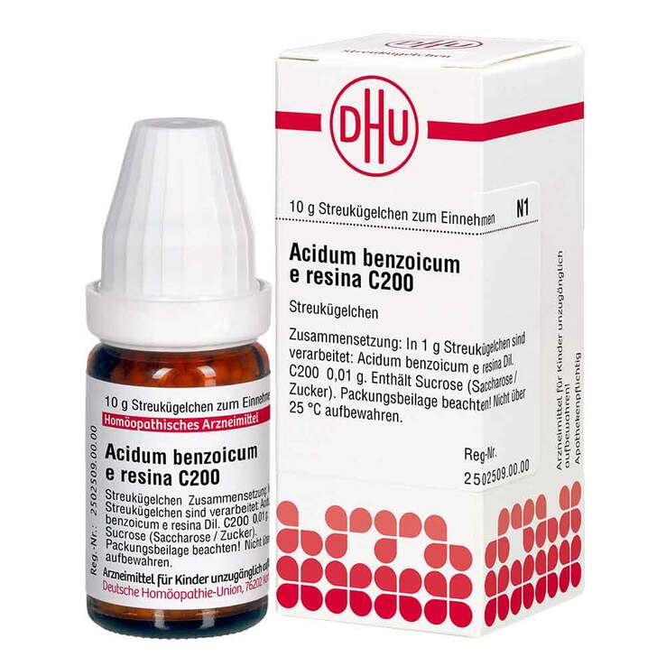 Acidum benzoicum E Resina C 200 Globuli, 10 g