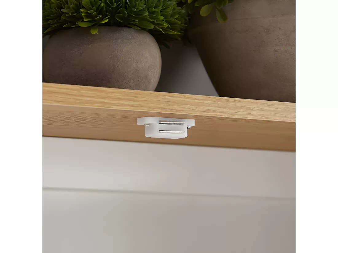 Meuble Haut De Salle De Bain Avec 2 Portes Meuble De Rangement Mural Armoire Suspendue, BZr42-w