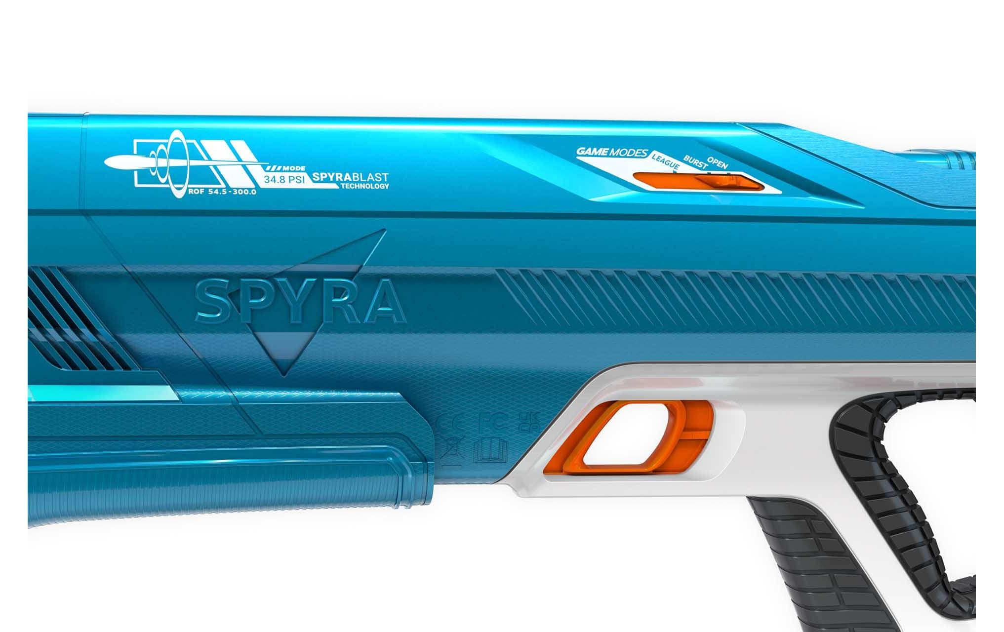 Wasserpistole SpyraThree blau<br>Halbautomatische Akkubetriebene Wasserpistole
