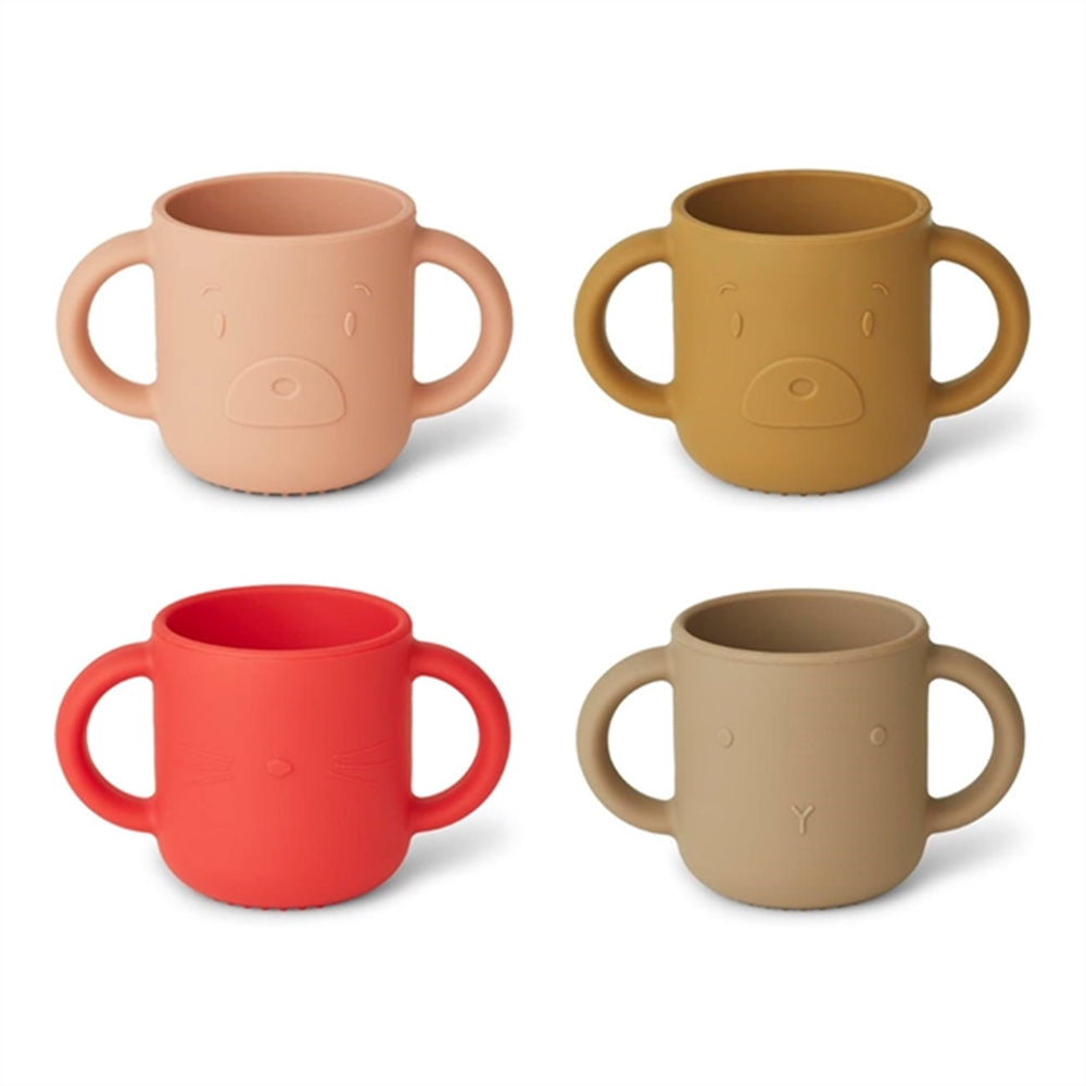 Gene Silicone Kop 4-Pak Apple Red/Tuscany Rose Mix