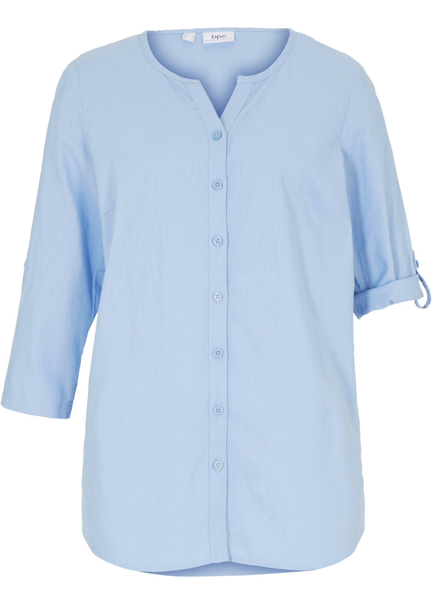bonprix Langarmbluse »Bluse mit Leinen, 3/4 Arm«, Bluse mit Leinen, 3/4 Arm