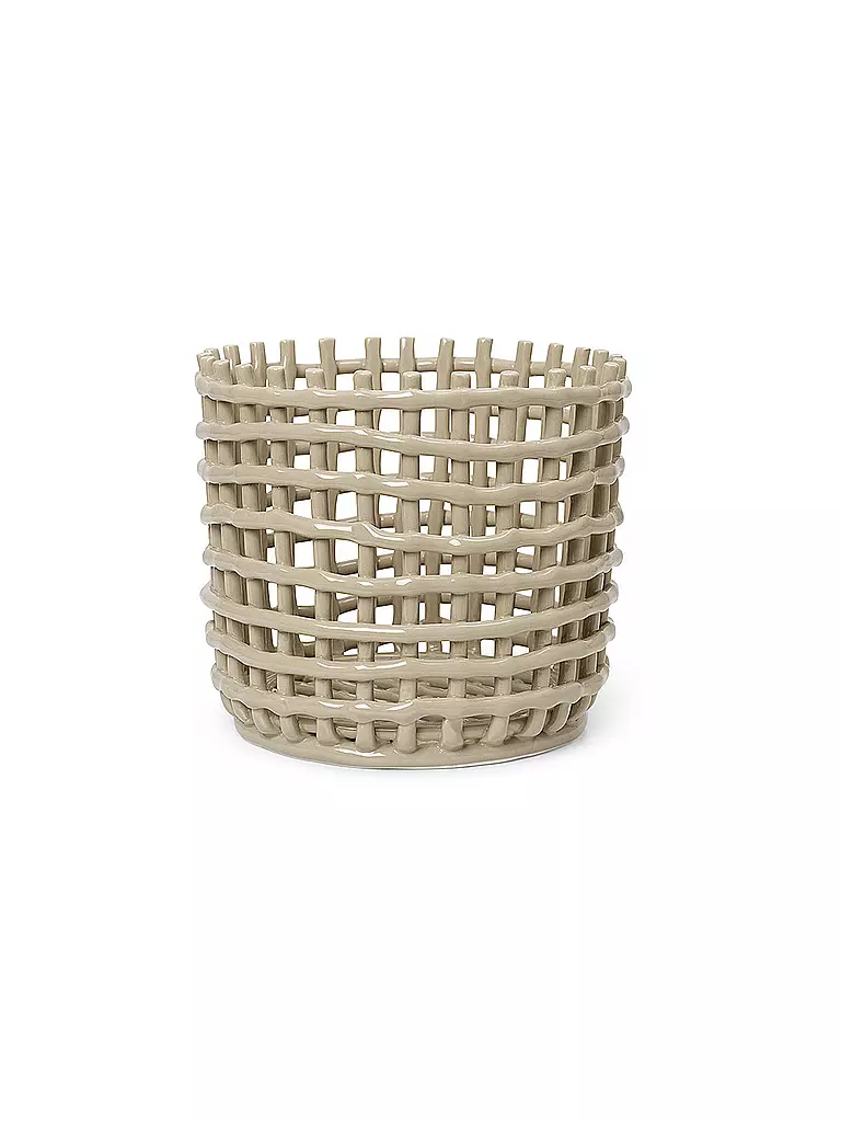 FERM LIVING Keramik Korb Large Cashmere beige