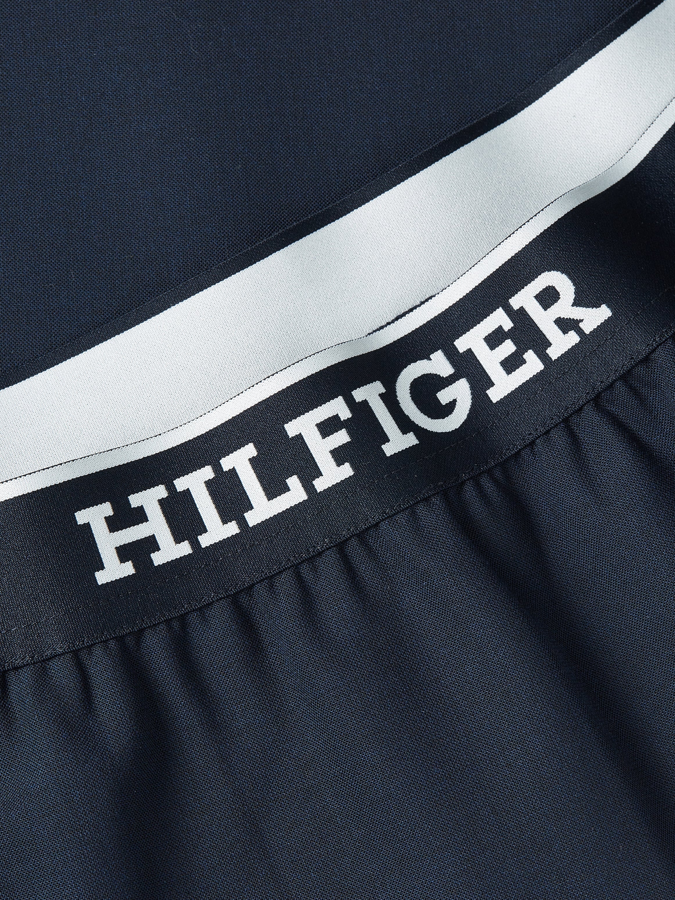 Tommy Hilfiger Bleistiftrock »ELASTICATED SHORT SKIRT« Webrock mit Logoschriftzug