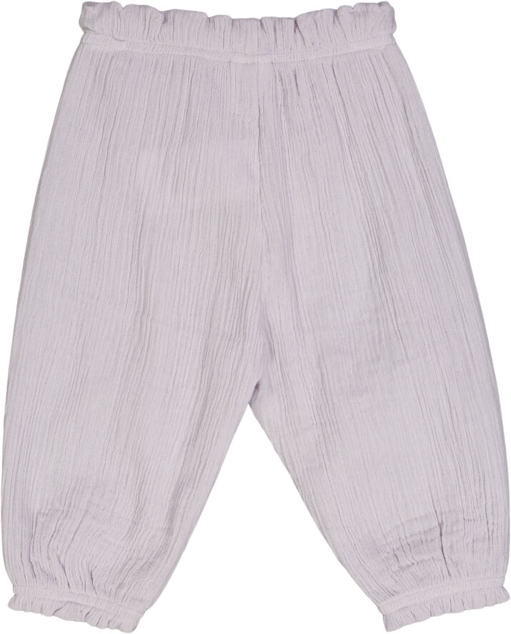 Müsli by Green Cotton Muslin flared pants baby Orchid