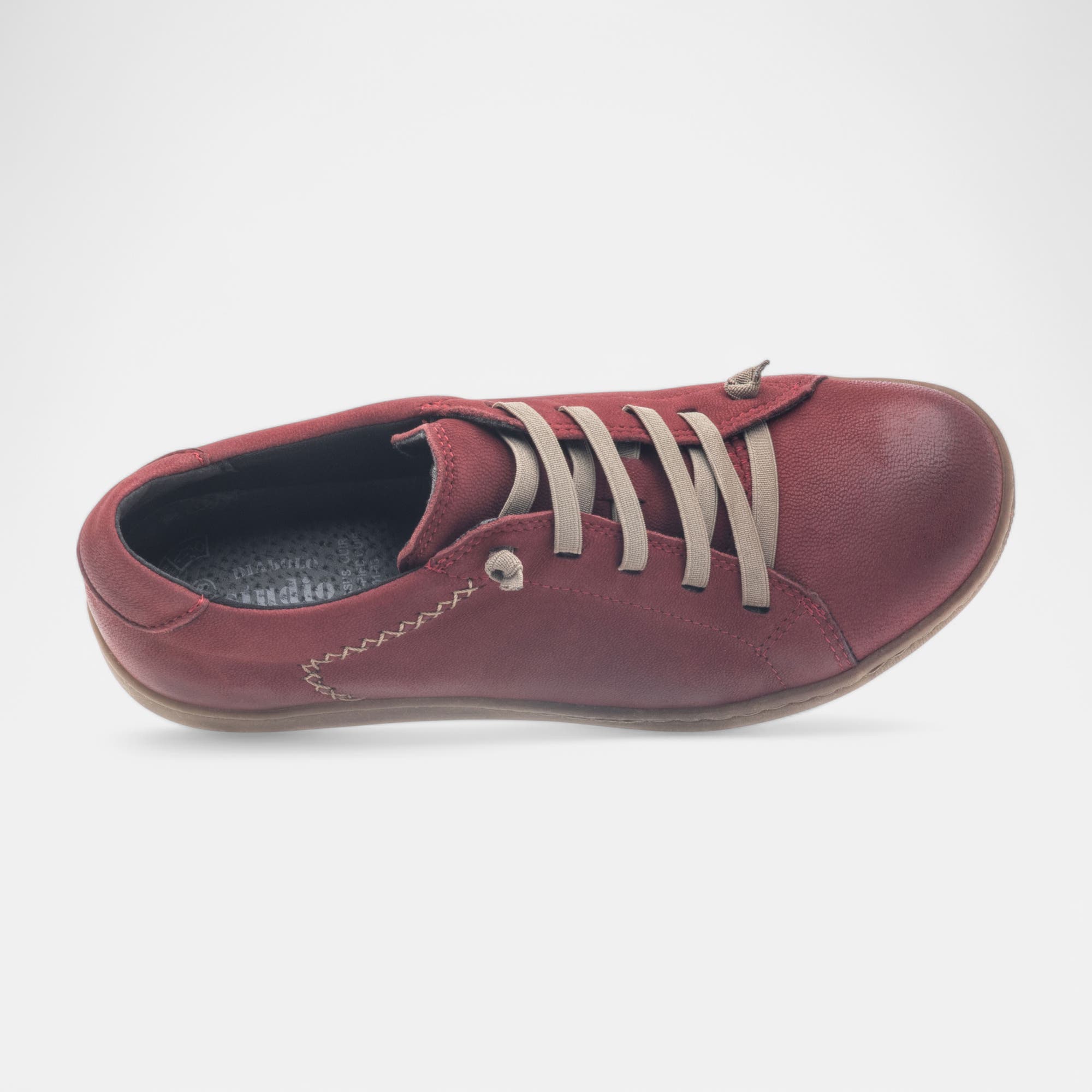 Baskets basses Femme en cuir rouge