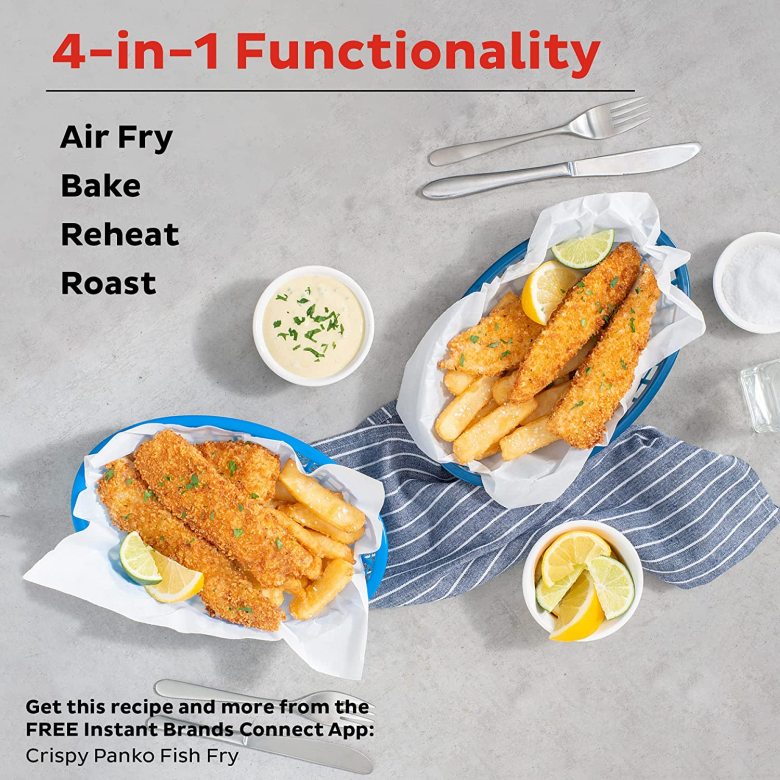 Omni Pro 19 QT/18L Air Fryer Toaster Oven Combo, From the Makers of Pot, 14-in-1 Functions, Fits a 12" Pizza, 6 Slices of Bread, App with Over 100 Recipes
