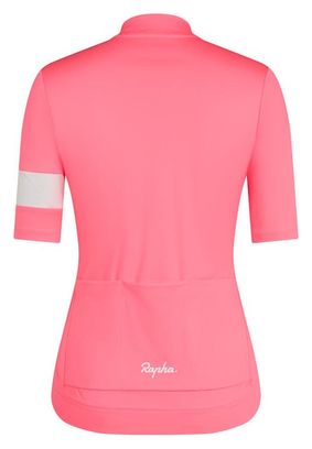 Maillot Rapha Core Jersey Rose/Blanc Femme