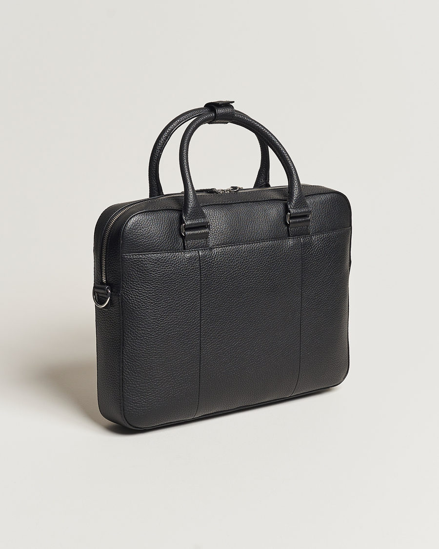 Tiger of Sweden Bosun Grained Leather Briefcase Black